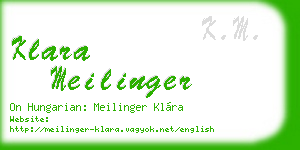 klara meilinger business card